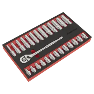 Premier Ratchet Wrench & Socket Set 1/2"Sq Drive 27pc [AK66723]
