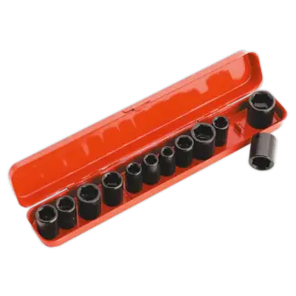 Premier Metric/Imperial Impact Socket Set 3/8"Sq Drive 12pc [AK682]