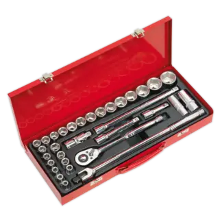 Premier Metric/Imperial Socket Set 1/2"Sq Drive 32pc [AK693]