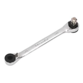 Premier Ratchet Spanner 1/4"Hex x 5/16"Hex Drive with 1/4"Sq Drive Adaptor [AK6967]