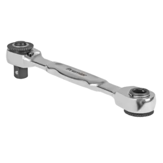 Micro Ratchet Bit Driver & Wrench 1/4"Sq & 1/4"Hex Drive [AK6972]