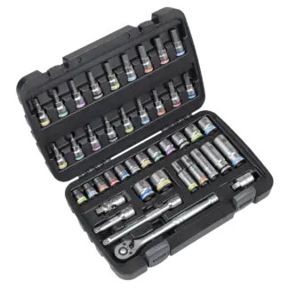 Socket & Socket Bit Set 3/8"Sq Drive 42pc [AK7915]