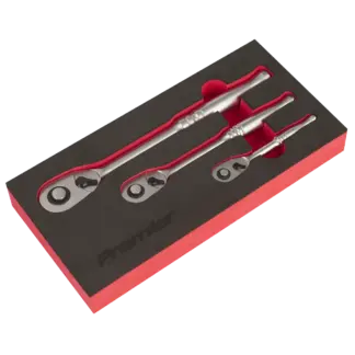 Premier Platinum Pear-Head Ratchet Wrench Set with Flip Reverse 3pc [AK7933]