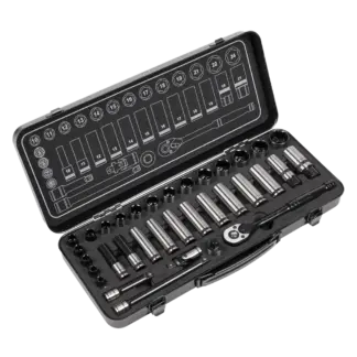 Premier Black Socket Set 3/8"Sq Drive 34pc [AK7971]