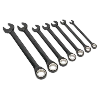 Premier Black Combination Ratchet Spanner Set 7pc [AK7978]