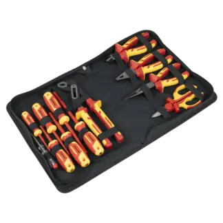 Screwdriver, Pliers & Scissor Set 12pc - VDE Approved [AK83463]