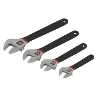 Premier Adjustable Wrench Set Ni-Fe Finish 4pc [AK9935]