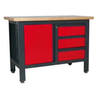 Workbench with 3 Drawers & Cupboard [AP1372B]
