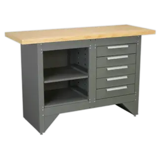 Heavy-Duty Workbench with 5 Drawers [AP2030BB]