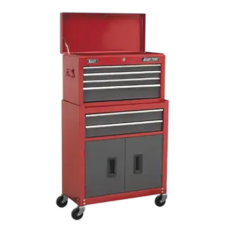 American PRO® Topchest & Rollcab Combination 6 Drawer - Red [AP2200BB]