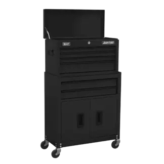 American PRO® Topchest & Rollcab Combination 6 Drawer - Black [AP22BK]