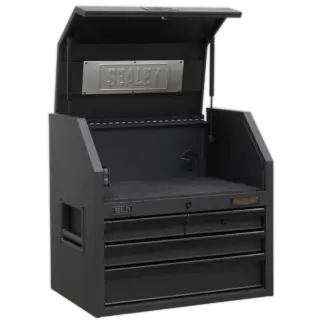 Superline PRO® Black Edition Topchest with 4 Soft Close Drawers & Power Bar 660mm [AP2704BE]