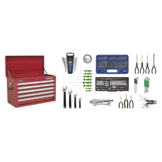 Superline PRO® Topchest 5 Drawer with 139pc Tool Kit - Red [AP33059COMBO]