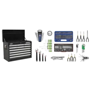 Superline PRO® Topchest 10 Drawer with 140pc Tool Kit - Black [AP33109BCOMBO]
