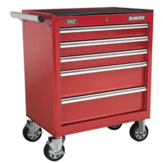 Superline PRO® Rollcab 5 Drawer - Red [AP33459]