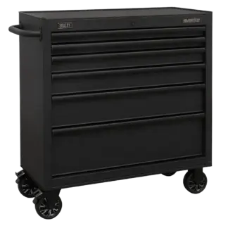 Superline PRO® Black Edition Rollcab with 6 Soft Close Drawers 915mm [AP3606BE]