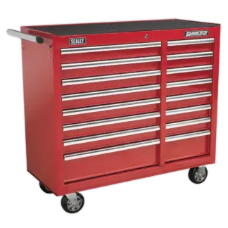 Superline PRO® Heavy-Duty Rollcab 16 Drawer - Red [AP41169]