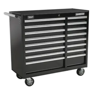 Superline PRO® Heavy-Duty Rollcab 16 Drawer - Black [AP41169B]