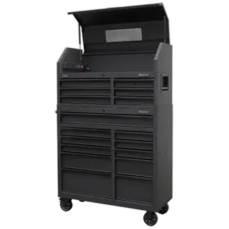 Superline PRO® Tool Chest Combination with 17 Soft Close Drawers & Power Bar [AP41BESTACK]