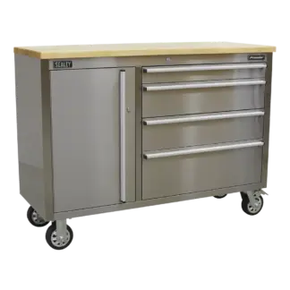 Mobile Stainless Steel Tool Cabinet 4 Drawer [AP4804SS]