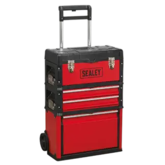 Mobile Steel/Composite Toolbox with 3 Compartments [AP548]