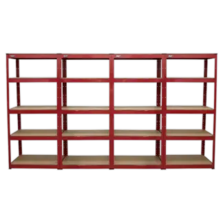 Racking Unit with 5 Shelves 150kg Capacity Per Level - Set of 4 [AP6150COMBO]