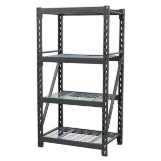 Heavy-Duty Racking Unit with 4 Mesh Shelves 640kg Capacity Per Level [AP6372]
