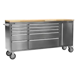 Premier™ Mobile Stainless Steel Tool Cabinet & Cupboard 10 Drawer [AP7210SS]
