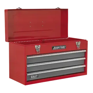American PRO® Tool Chest 3 Drawer - Red/Grey [AP9243BB]