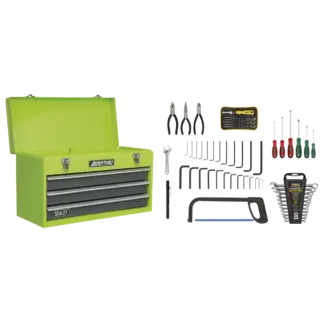 American PRO® Tool Chest 3 Drawer with 93pc Tool Kit [AP9243BBHVCOM]