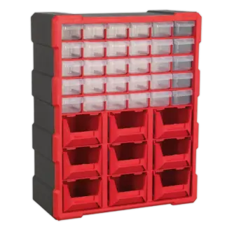 Cabinet Box 39 Drawer - Red/Black [APDC39R]