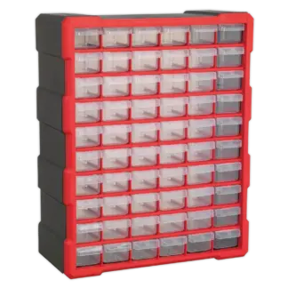 Cabinet Box 60 Drawer - Red/Black [APDC60R]