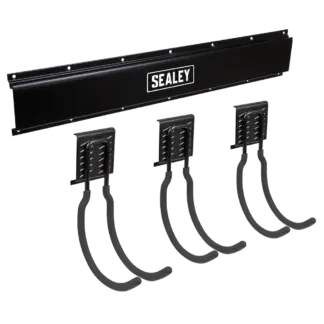 Wall Mounting Storage Rail with 3 Large Hooks [APHKIT8]