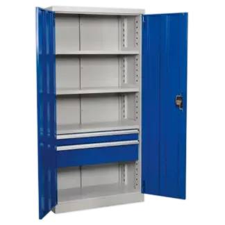 Premier Industrial™ Cabinet with 2 Drawers & 3 Shelves 1800mm [APICCOMBO2]