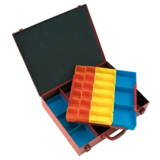 2-Layer Metal Case with 27 Storage Bins [APMC27]