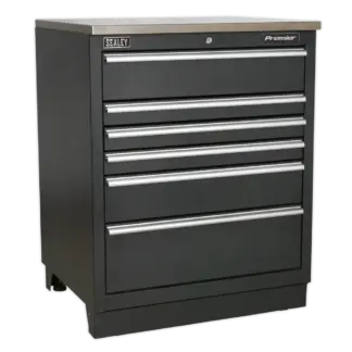 Premier™ Heavy-Duty Modular Floor Cabinet 6 Drawer 775mm [APMS03]