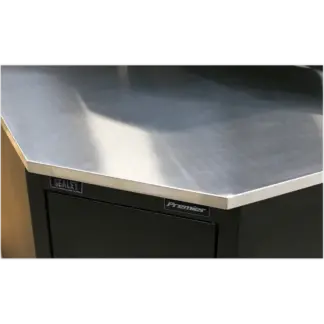 Premier™ Stainless Steel Corner Worktop 930mm [APMS19]