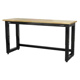 Premier™ Heavy-Duty Steel Adjustable Workbench with Wooden Worktop 1830mm [APMS22]