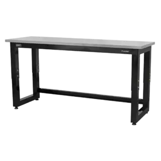 Premier™ Heavy-Duty Steel Adjustable Workbench with Stainless Steel Worktop 1830mm [APMS23]