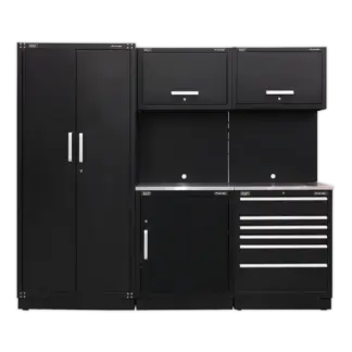 Premier™ Storage System with Stainless Worktop 2.48m [APMSCOMBO1SS]