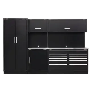 Premier™ Storage System with Stainless Worktop 3.26m [APMSCOMBO2SS]