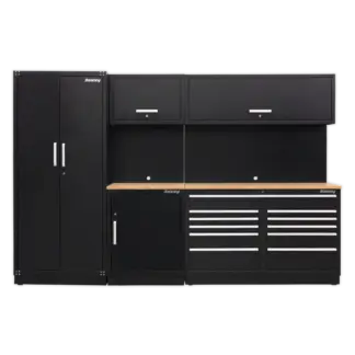 Premier™ Storage System with Hardwood Worktop 3.26m [APMSCOMBO2W]