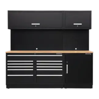 Premier™ Storage System with Hardwood Worktop 2.33m [APMSCOMBO4W]