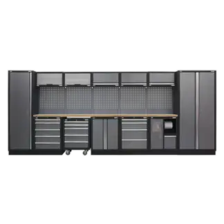 Superline PRO® Storage System with Wood Worktop 4.92m [APMSSTACK01W]