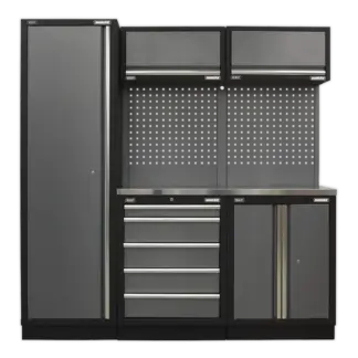 Superline PRO® Storage System with Stainless Worktop 1.96m [APMSSTACK02SS]