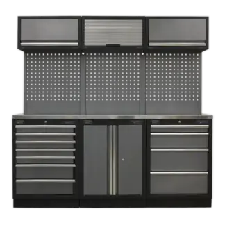 Superline PRO® Storage System with Stainless Worktop 2.04m [APMSSTACK07SS]