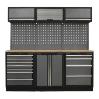 Superline PRO® Storage System with Wood Worktop 2.04m [APMSSTACK07W]
