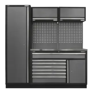 Superline PRO® Storage System with Stainless Steel Worktop 1.96m [APMSSTACK09SS]