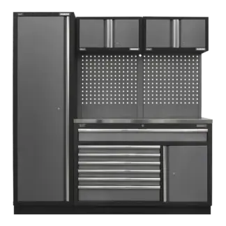Superline PRO® Storage System with Stainless Steel Worktop 1.96m [APMSSTACK10SS]