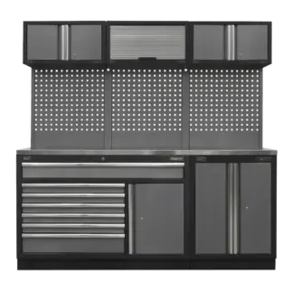 Superline PRO® Storage System with Stainless Steel Worktop 2.04m [APMSSTACK11SS]